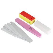 8 шт Шлифовальная Пилка Для ногтей буферный блок маникюрные инструменты педикюр УФ гель набор ногтей