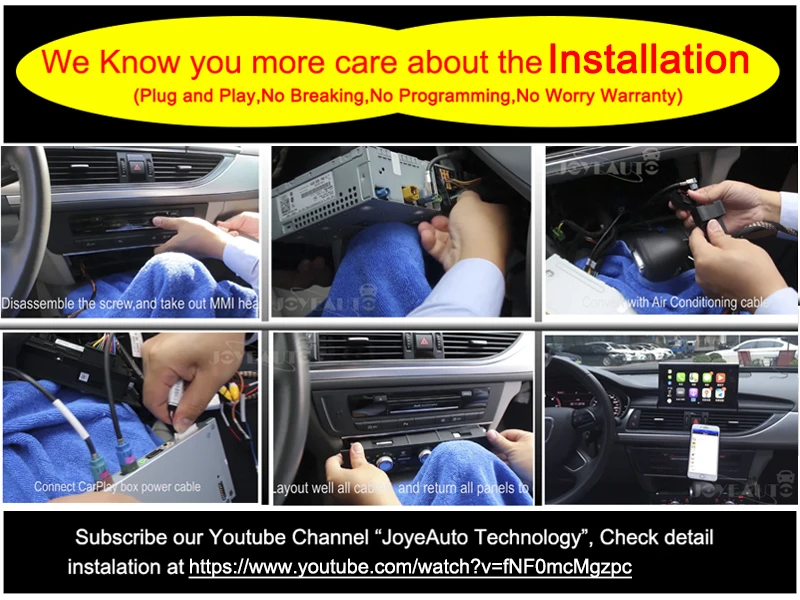 Joyeauto Aftermarket A4 A5 Q5 MMI 3g A6 A7 c6 OEM Wifi беспроводной Apple CarPlay интерфейс модифицированный для Audi с обратной камерой