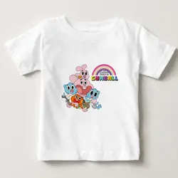 2018 футболки с принтом Дарвина уоттерсона, детская Удобная хлопковая футболка, футболка для мальчиков и девочек, летние топы, Детские
