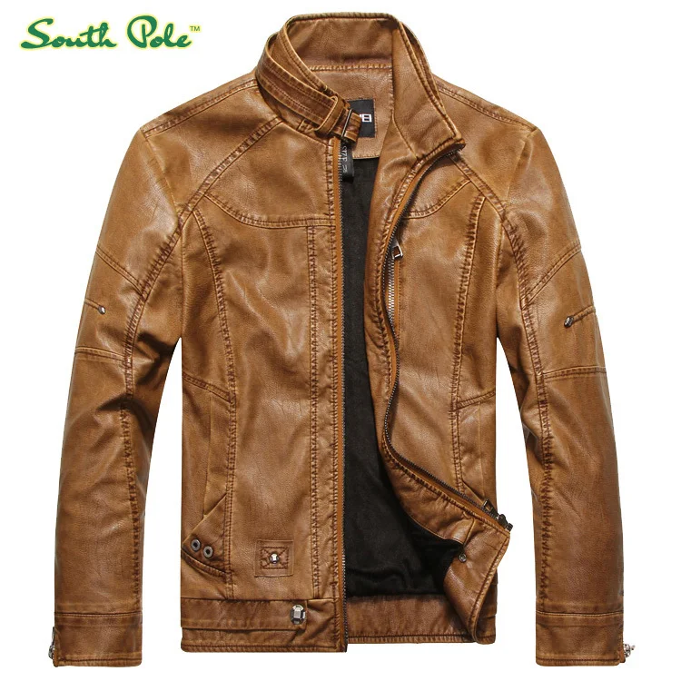 

2018 Autumn Men's Leather Jacket Men Leather Jaqueta Couro Masculino Bomber Biker Leather Jackets for Men Jacket Coat