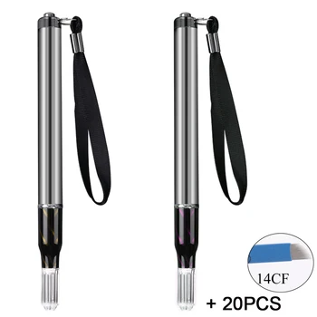 

Manual Eyebrow Tattoo Microblading Pen Permanent Makeup Gun Stainless steel Tattoo Supplies with 20Pcs 14Pins Flat Blade Needles