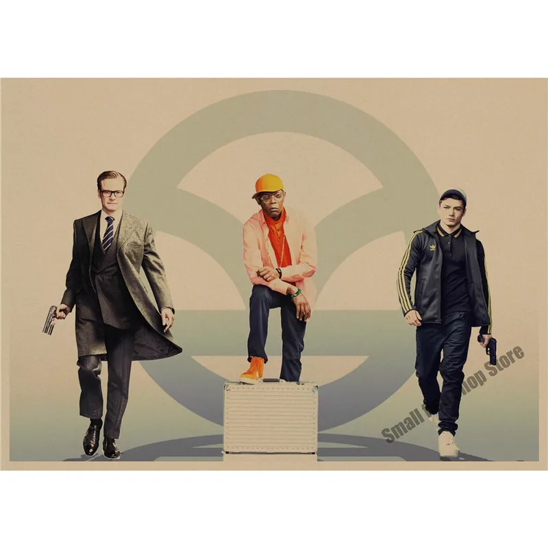 Kingsman: Секретная служба ретро плакат крафт бумага кафе домашний декор настенная