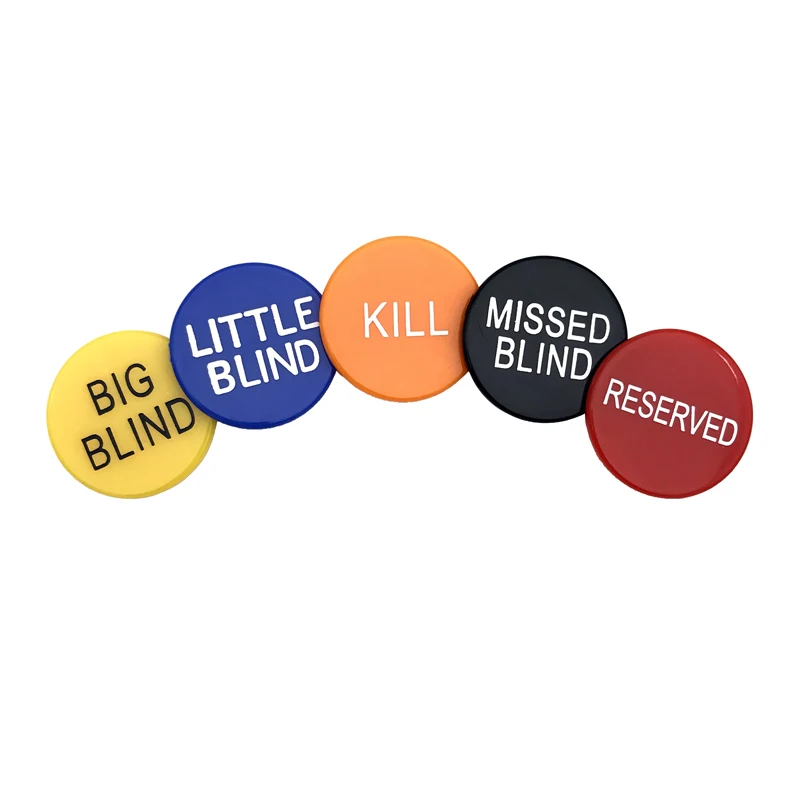New high quality 5pcs/set Texas Hold'em Dia 29mm*2.5mm Big Blind Small Blind Dealer Poker chips for cards board game accessories