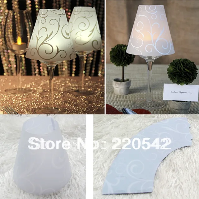 Free Shipping 6pcs/lot Wine Glass Lampshades wine goblet table lamp