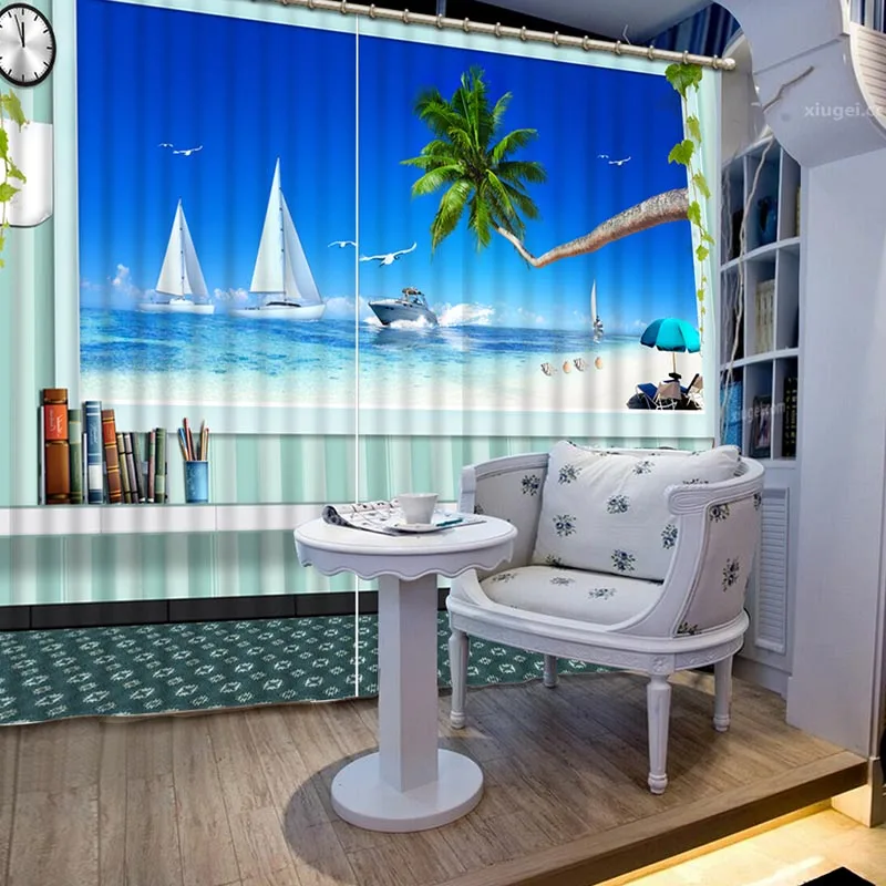 High Quality 3D Printing Curtains variety of Lifelike HD Scenery Bedroom Living Room Sunshade Window Curtain CL-083 | Дом и сад