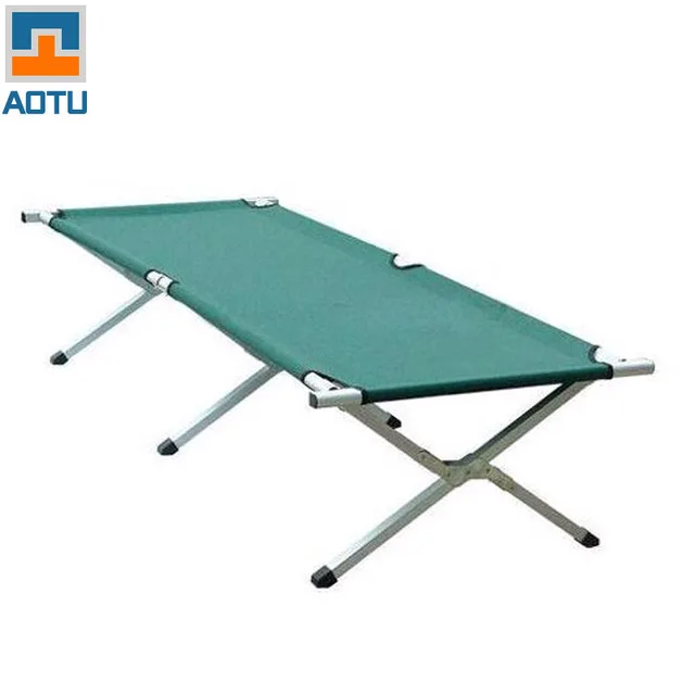 Cheap Summer Military Sleeping Bag Sport Camping Sleeping Leisure Outdoor Folding Bed Aluminum Alloy Camp Bed AT6712