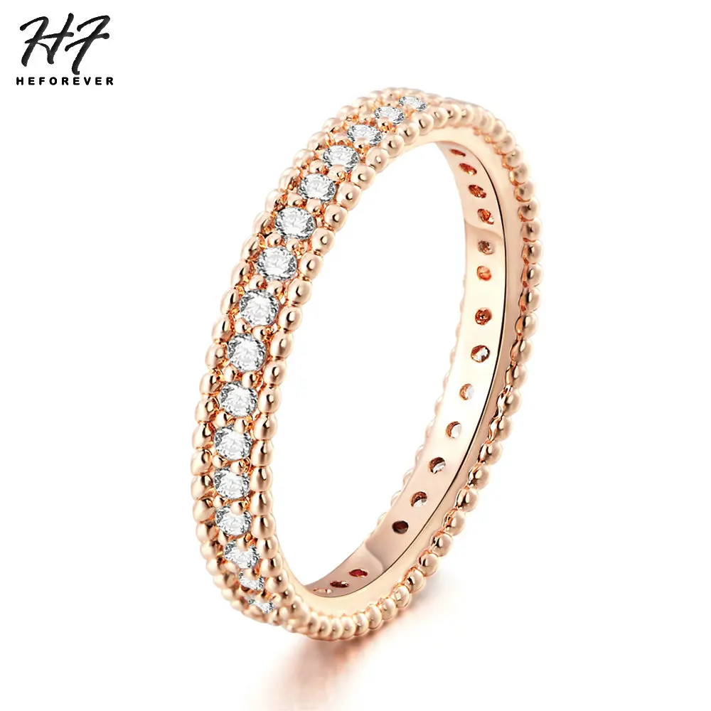 

Rose Gold Color Simple Classic Wedding & Engagement Ring Jewelry Made With AAA+ Cubic Zirconia For Women R490