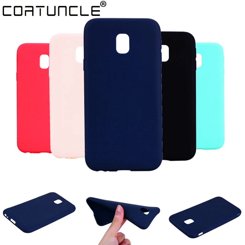 TPU لينة الحالات لسامسونج غالاكسي J5 2017 حالة ضئيلة 360 الحلوى اللون السيليكون الغطاء الخلفي لسامسونج J5 2017 j530 حالة الهاتف غطاء