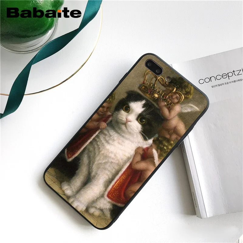 Babaite Leonardo da Vinci Мона Лиза ПЭТ кошка художественная эстетика PhoneCase для iphone 11 Pro 11Pro Max 8 7 6 6S Plus X XS MAX 5S SE XR
