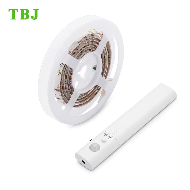 

AAA Battery Power 1m PIR Motion Sensor LED Night light Flexiable LED Strip lamp for Wardrobe Cabinet