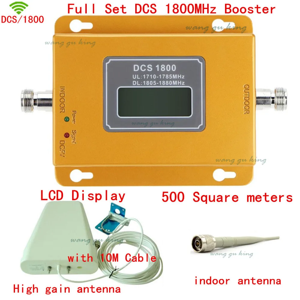 

Full Set LCD display 70dB 500 square meters DCS booster 4G DCS 1800 Mhz Cell Phone Mobile Signal Booster/Amplifier/repeater kit