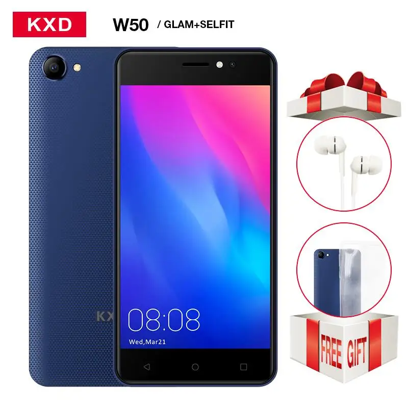 Original KXD KENXINDA W50 RAM 1GB ROM 8GB Smartphone 5.0'' Android 6.0 MTK6580 Quad Core Dual 5MP Dual SIM WCDMA 3G Mobile Phone Original KXD KENXINDA W50 RAM 1GB ROM 8GB Smartphone 5.0'' Android 6.0 MTK6580 Quad Core Dual 5MP Dual SIM WCDMA 3G Mobile Phone