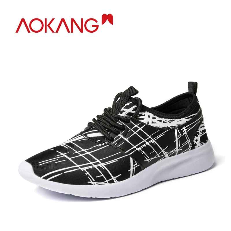 

AOKANG Women sneakers Shoes Women Casual Flats Lace-up Fashion Ladies Shoes Sneakers Tenis Feminino sneaker Summer Casual Flats