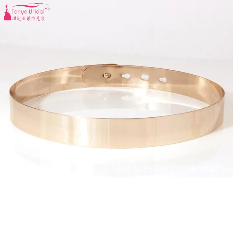 

Gold / Silver Wedding Bridal Belts accessoires pour robes de mariage Evening Women Sash Vintage gown Belt Z1299
