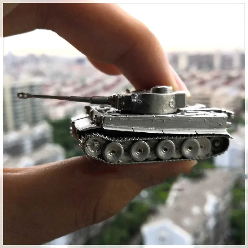 1/144 N масштаб белая медь полностью металлический Немецкий тигр тяжелый панцирный Танк готовая военная модель украшение Подарочная игрушка Коллекция