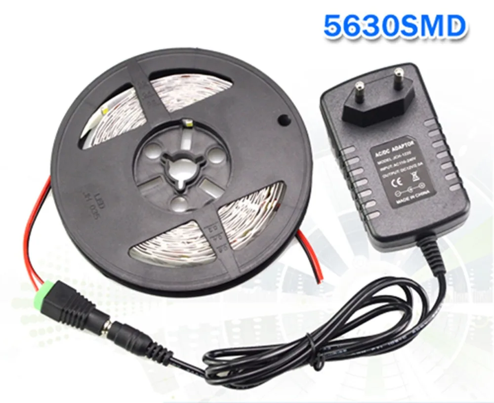 Светодиодная лента 5 м 300 светодиодов SMD 5630 DC 12V водонепроницаемый гибкий свет