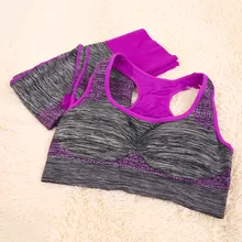 2016 Fitness Workout Clothing And Women’s Gym Sports Running Girls Slim Leggings+Tops Women Yoga Sets Bra+Pants Suit For Female