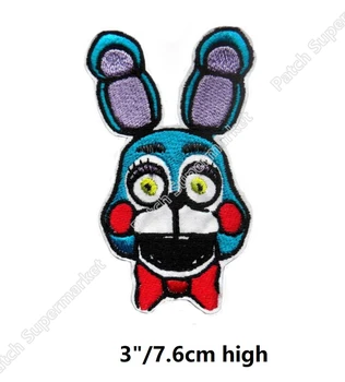 

FIVE NIGHTS AT FREDDY'S Toy Bonnie FNAF EMBROIDERED PATCHES For clothing backpack birthday party favor cosplay costume