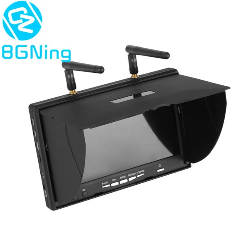 LS 5802D 5 8G FPV DVR 7 Monitor 7inch Handheld LCD Screen Receiver for RC Racer