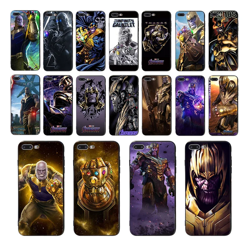 

Marvel Thanos black soft phone cases for iphone 7 8 6s 6 plus cover x xr xs max 5s se 10 silicone Cool Design Patterned shell