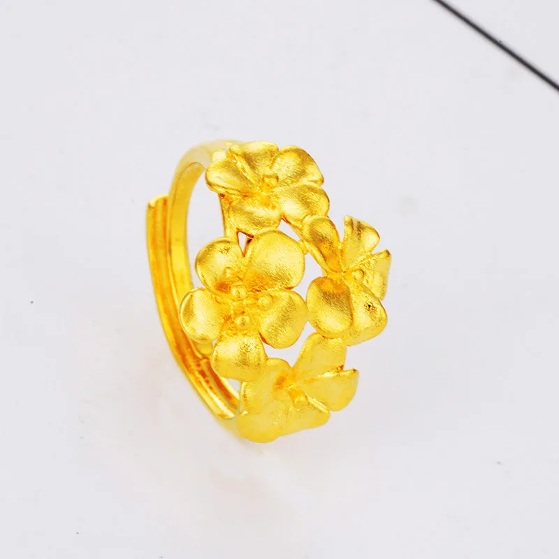 Мода 24 K золото Цвет Цветок костяшки металлические кольца для женщин старинное кольцо на палец женские вечерние Ювелирные изделия Подарки, Прямая поставка