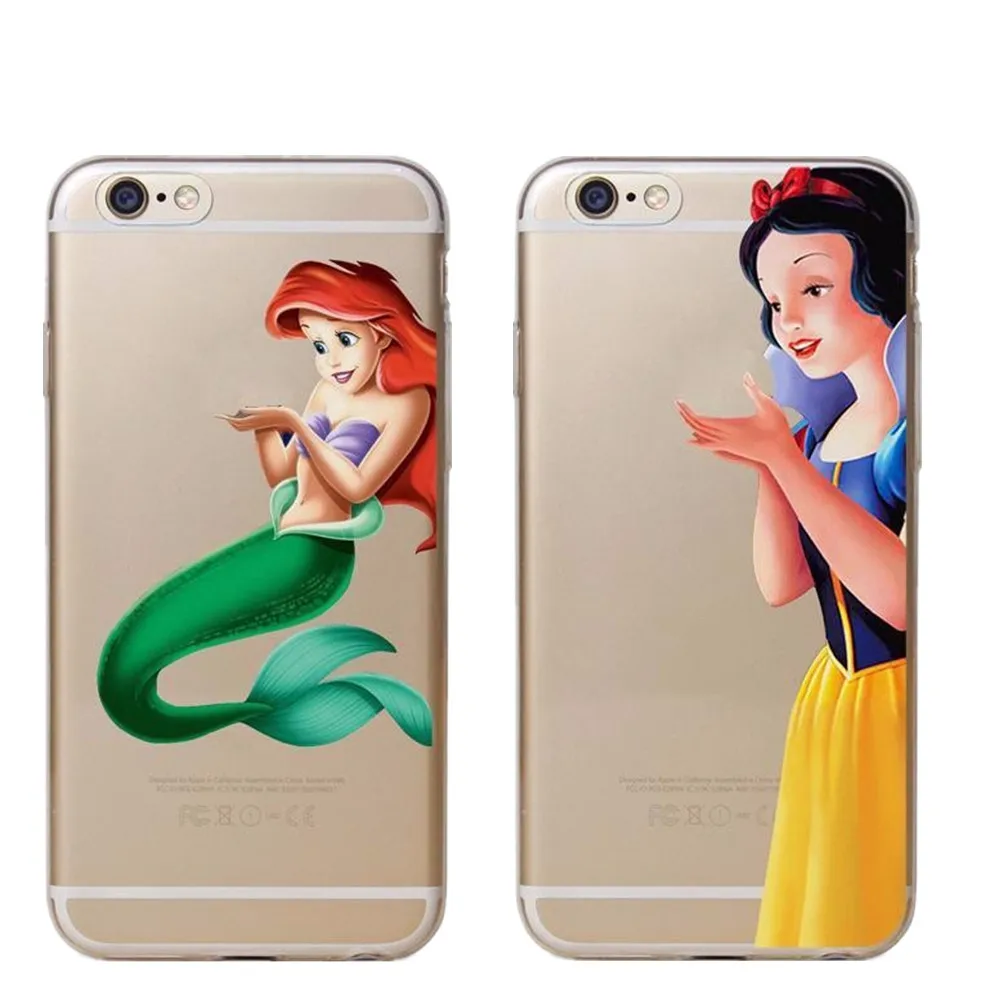 Для IPhone X 10 8 Plus чехол Белоснежка Русалка Ariels Сенсорный логотип прозрачный мягкий