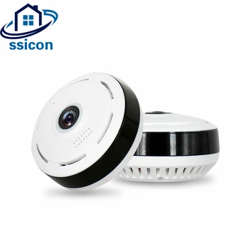 

SSICON 960P 1.44mm Lens Fisheye WIFI VR Camera Wireless 1.3MP Home IP Camera Wi-fi 360 Degree Home Camera With Two Way Audio