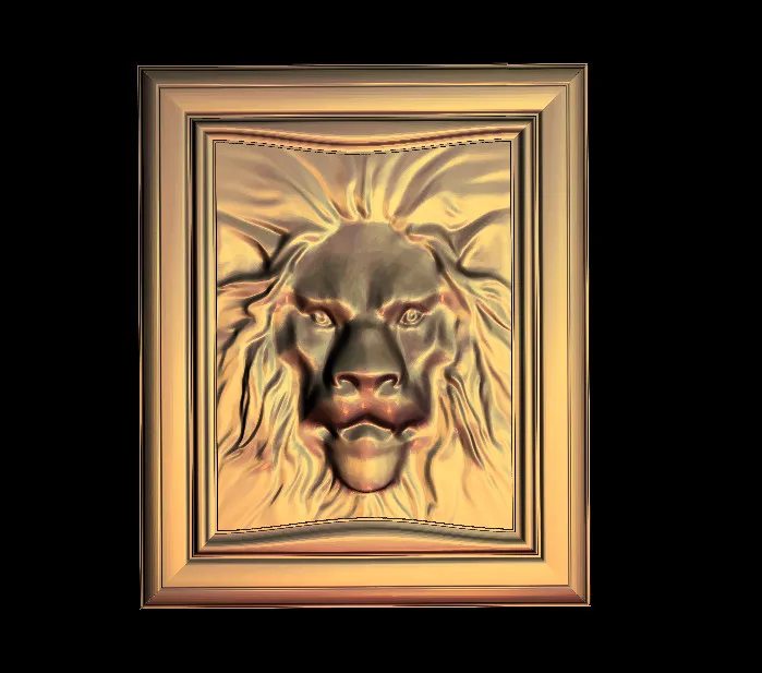

L8, 3d Lions Relief Sculpture Model CNC router milling engrave STL file