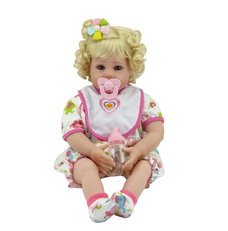 

20"in 50cm Star product american girl adora Lifelike bebe reborn baby girl with Brown short hair silicone reborn baby dolls