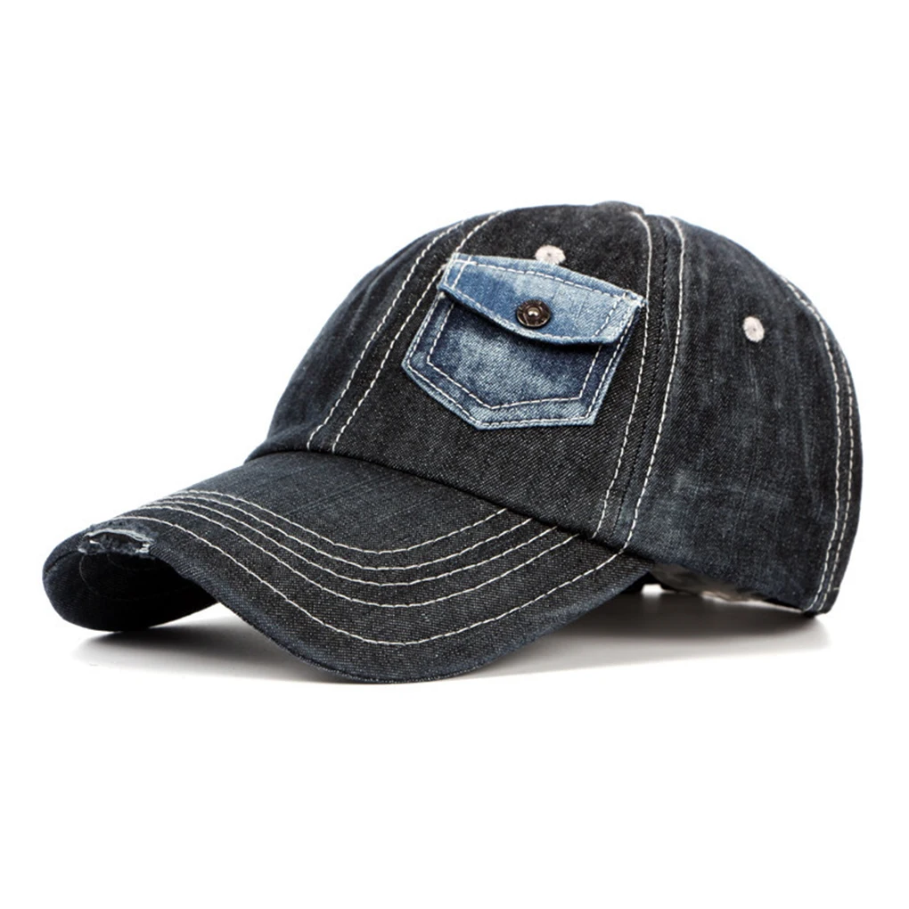 

Men Women Baseball Caps Pocket Like Design Hats Sun Hat Denim Hat for summer