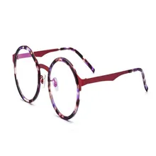 MONGOTEN унисекс полная оправа ацетат круглая оправа Ретро рецептурные линзы оправа Анти-усталость очки для чтения