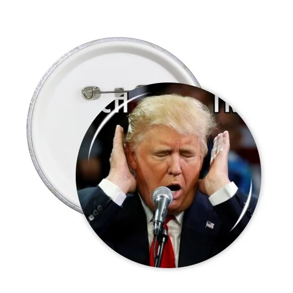 Круглый значок с изображением мема Трампа забавный интересный злой импекан