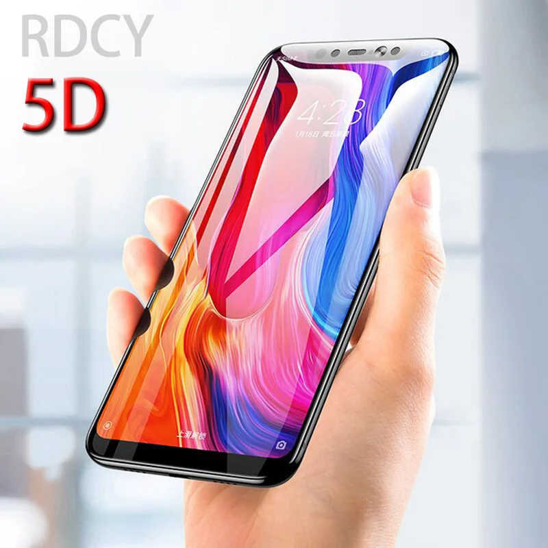 Пленка из закаленного стекла с полным покрытием для Xiaomi Mi 8 mi9 полная клейкая