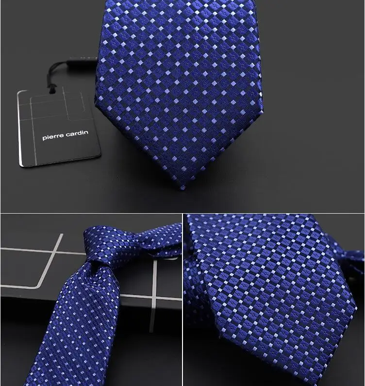 Мужской галстук шелковый Расширенный 160 см длиной 8 см ширина синий