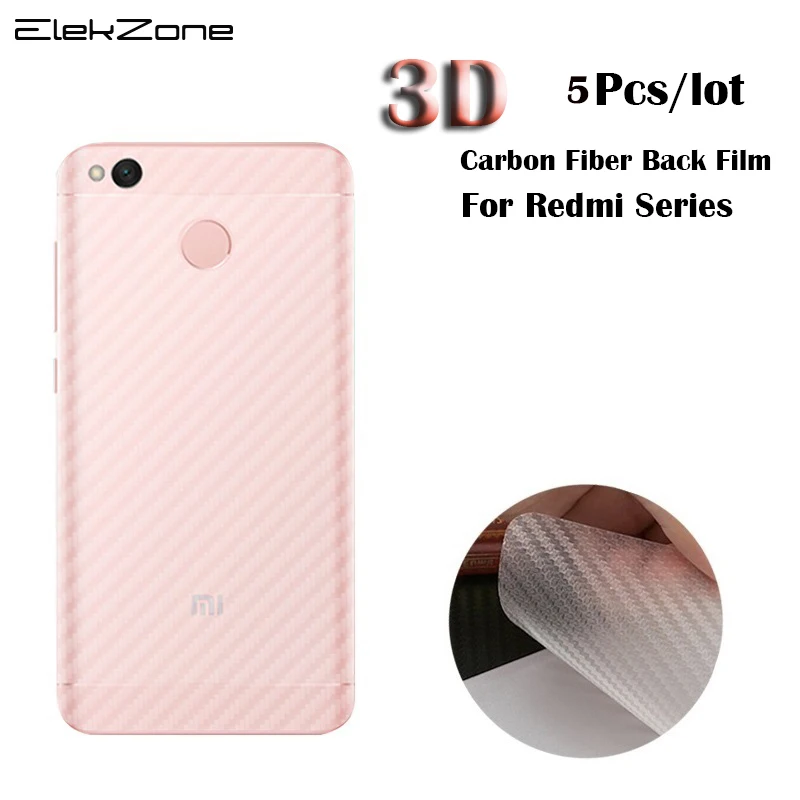 

3D Carbon Fiber Rear Screen Protector For Xiaomi Redmi 5Plus 5A S2 4X 4A 4Pro Back Cover Film For Redmi Note 4 4X 5 Pro 5A Prime
