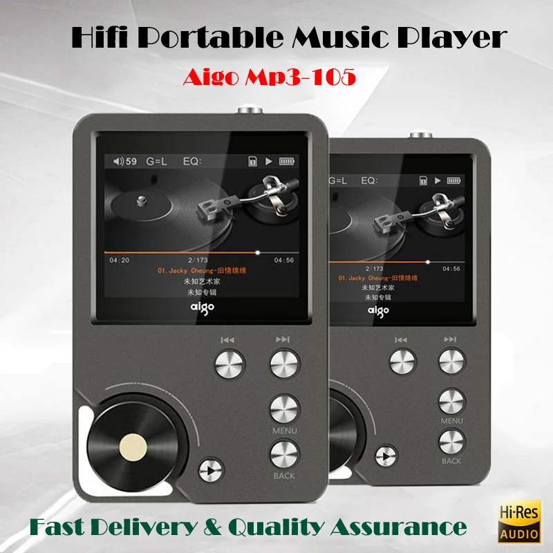 Aigo MP3 105 Lossless Hifi Music Player Mp3 with Screen WM8965 Mini ...