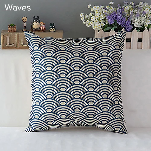 

Linen Pillow Case Animal Flower Moon Sailing Mermaid for Home Decorative Throw Pillow Cover
