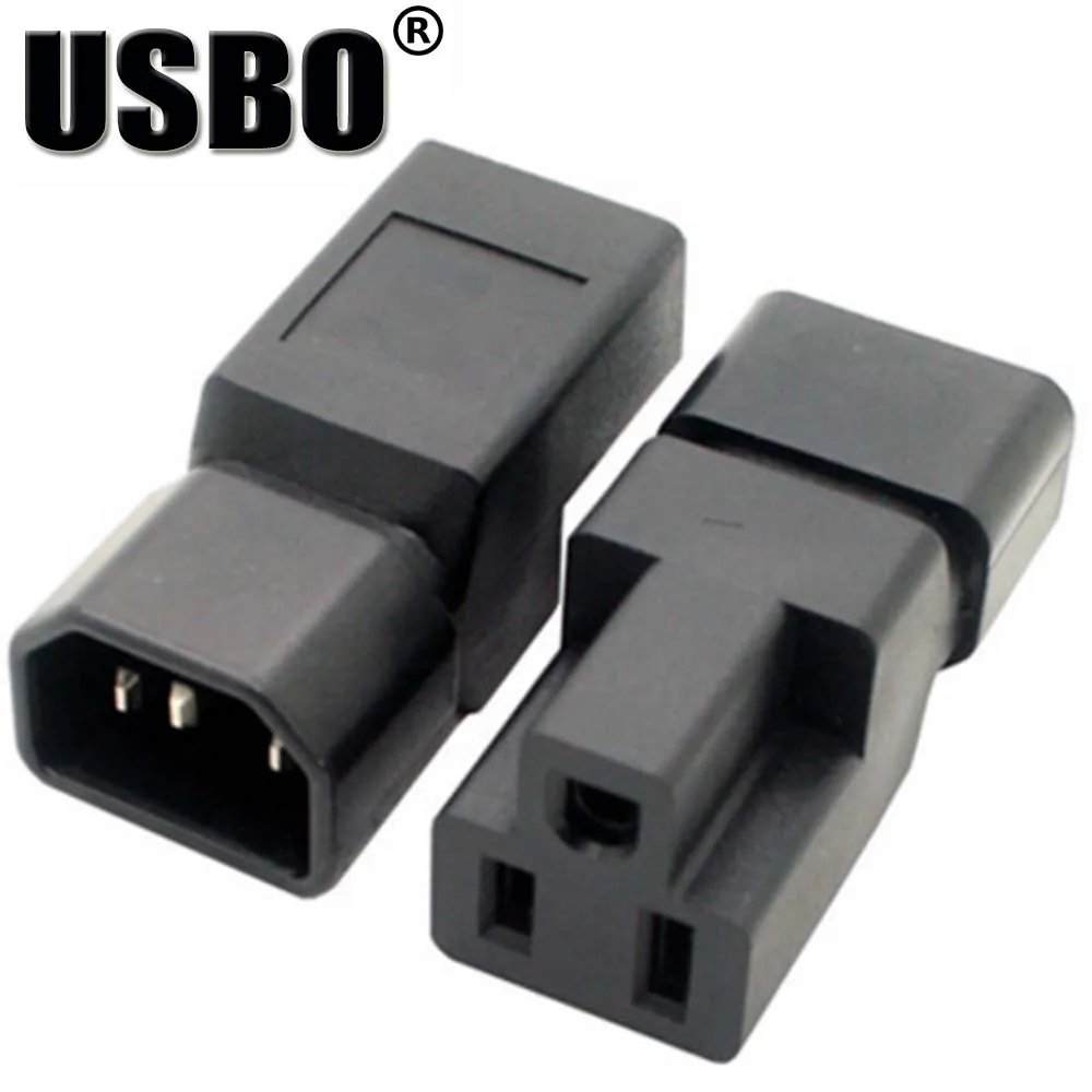Supply Black Copper Standart IEC320 C14 male to US