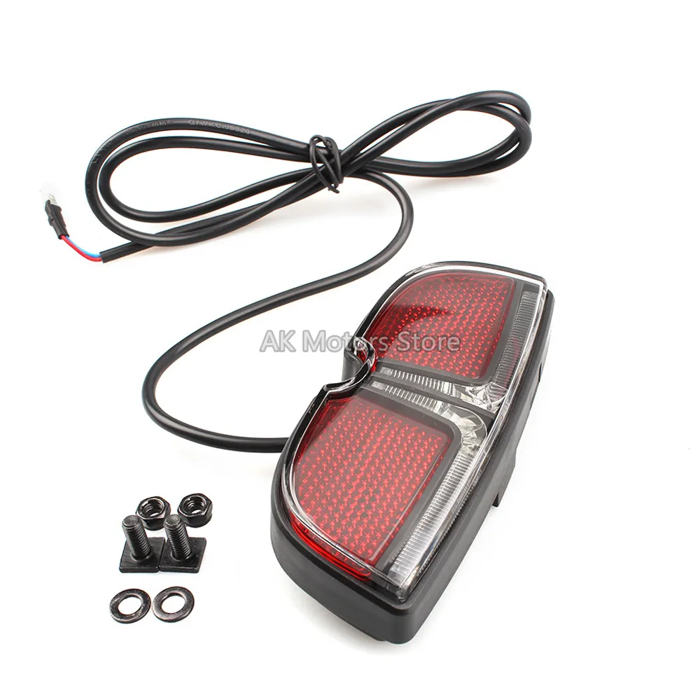 Clearance 6V Electric Bicycle Taillight eBike Brake Rear Tail Light LED Warning Lamp For Bafang BBS Mid Drive Motor Safety Night Light 1