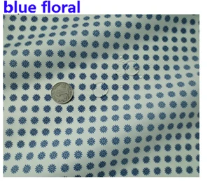 Водонепроницаемый полиэстер Тафта ткань занавес палатки зонтик Текстиль напечатанный 100 см* 148 см - Цвет: blue floral