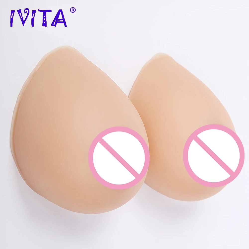 

IVITA Hot Sale 4600g Beige Silicone Artifical Breast Forms Cup J For Crossdresser Mastectomy Shemale Transgender False Breasts