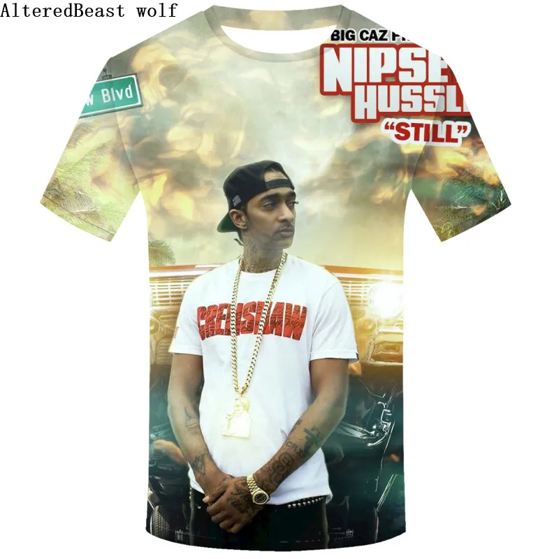 Хип Хоп мода Nipsey Hussle 3D летние Harajuku мужские футболки с короткими рукавами Мужская Уличная одежда для мужчин