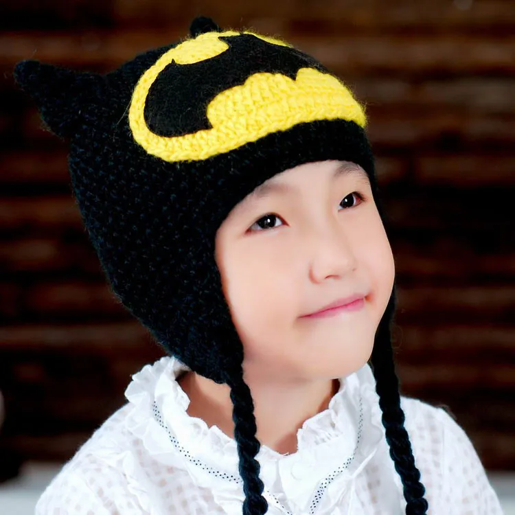 Batman Design Child Baby Wool Hats 
