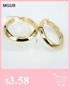 MGUB New design Lightweight stainless steel jewelry gold colors oval Hoop earrings for women LH664