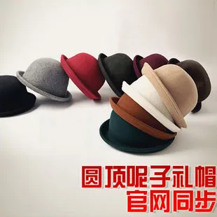 2014 special offer new kentucky derby japanese female british dome hat wool felt summer child korean version of the small flange |