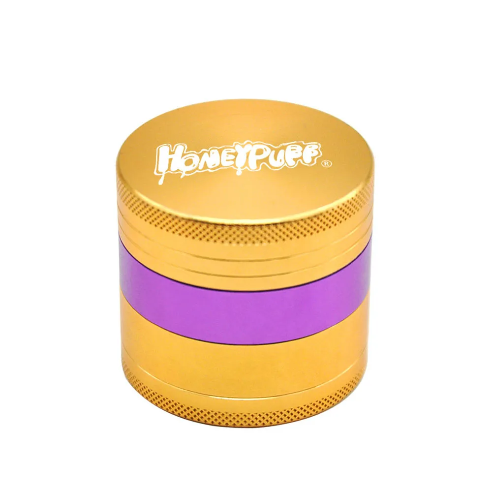 HONEYPUFF Concave Aluminum Herb Grinder Tobacco 50 MM 4 Part Herb