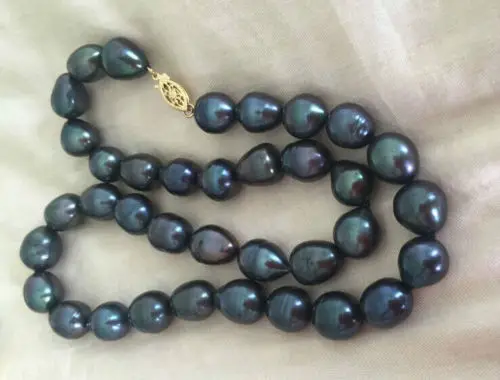 

Free Shipping >>>>> 18"12X13MM SOUTH SEA GENUINE PEACOCK GREEN PEARL NECKLACE14K gold