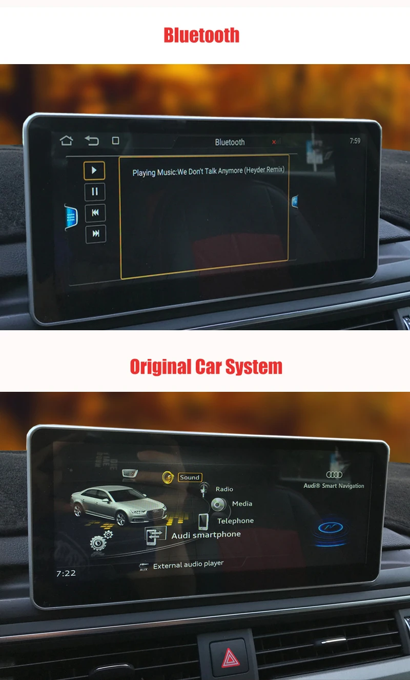 Sale Realsun 10.25 Inch Audi A4 B9 Concert MMI 3G RAM 32G ROM Octa Core Android 7.0 System 4G Network Car GPS Navigation 6