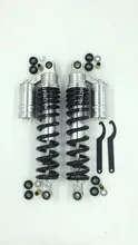 10mm spring 400mm Rear Shock Absorber Suspension motorcycle for YAMAHA HONDA SUZUKI KAWASAKI TRAIL DIRT BIKE ATV Black+Silver