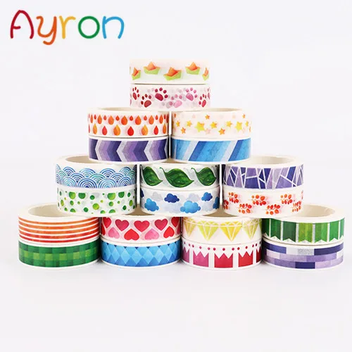 

1.5cm*7m Japanese watercolor washi tape DIY decoration scrapbooking planner masking tape adhesive tape kawaii stationery